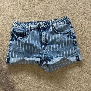 Striped blue shorts